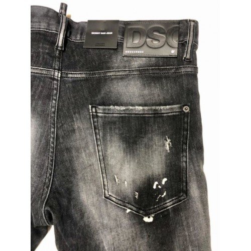 Blugi Dsquared2, Skinny Dan Jean, Negru