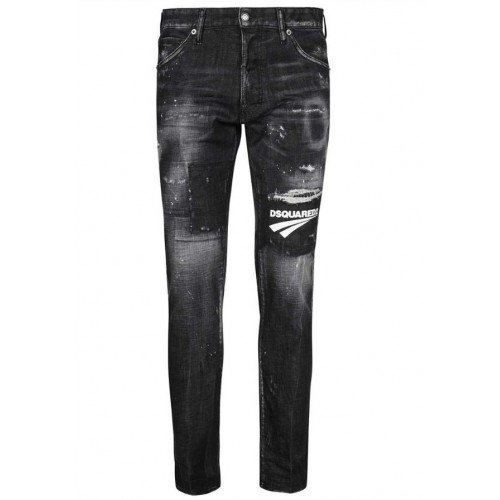 Blugi DSQUARED2, Insertie logo alba, Cool Guy