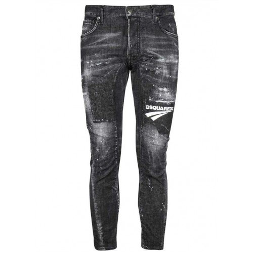 Blugi DSQUARED2, Tidy Biker, Black