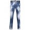 BLUGI  DSQUARED2, Mid-rise bleached Skater, Blue