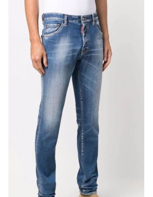 BLUGI  DSQUARED2, Faded skinny jeans, Light Blue - S74LB1059S30789470