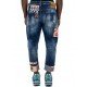 Jeans DSQUARED2, Patchwork-design, Blue - S74LB1148S30342470