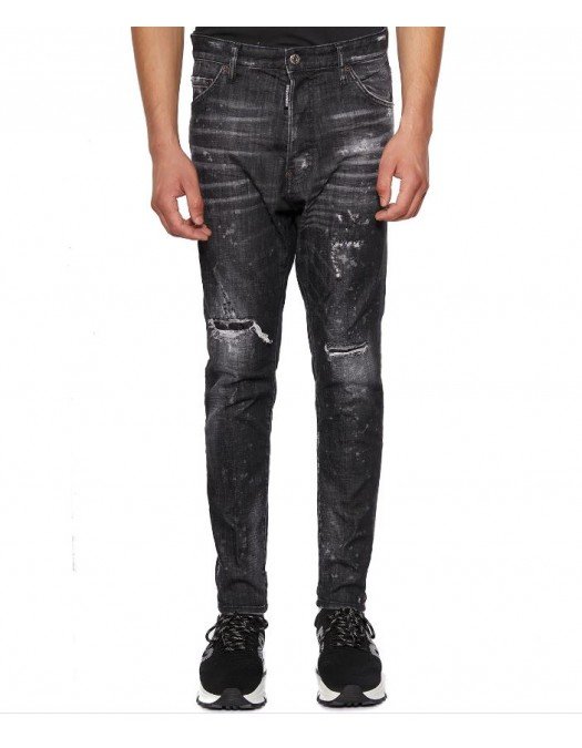 Jeans DSQUARED2, Straight Leg Distressed Black - S74LB1185S30357900