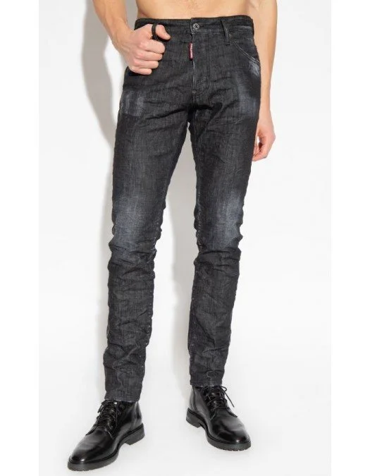 Jeans DSQUARED2, Black Clean Wash, Skater Jeans - S74LB1228S30357900 Jeans DSQUARED2, Black Clean Wash, Skater Jeans - S74LB1228S30357900