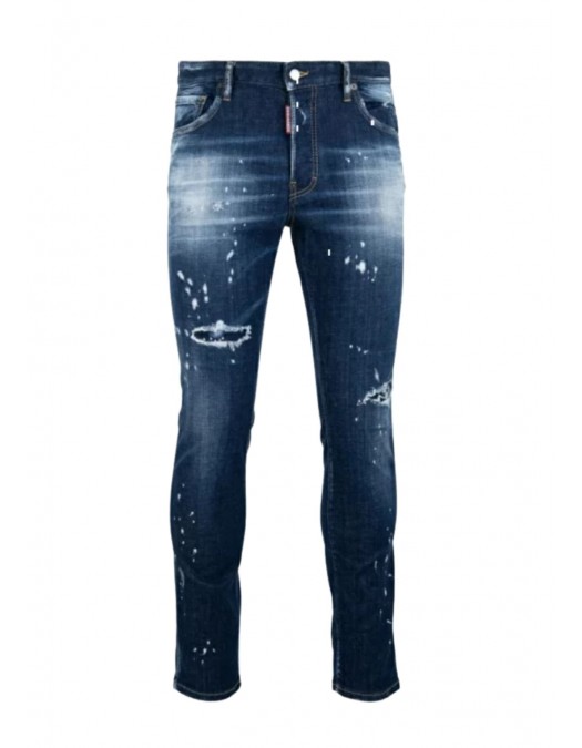 Jeans DSQUARED2, Blue Slim 64DSQ2, Albastru - S74LB1232S30342470 Jeans DSQUARED2, Blue Slim 64DSQ2, Albastru - S74LB1232S30342470