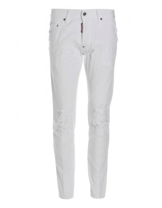 Jeans DSQUARED2, Skater Jeans, All White, S74LB1278STN833100 - S74LB1278STN833100