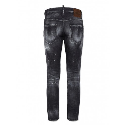 BLUGI DSQUARED2,Denim Skinny, Distressed effect, Black BLUGI DSQUARED2,Denim Skinny, Distressed effect, Black