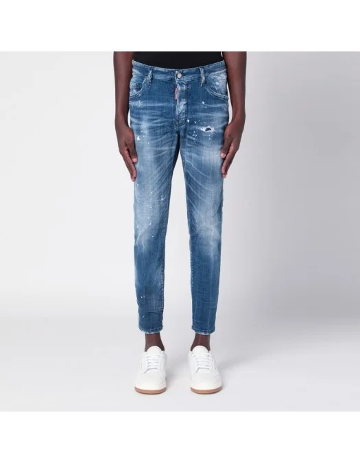 BLUGI DSQUARED2, Slim Cut, Distressed, Blue - S74LB1642S30342470 BLUGI DSQUARED2, Slim Cut, Distressed, Blue - S74LB1642S30342470