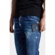 JEANS DSQUARED2, Dark Midnight Blue Wash, Logo piele, Skater Fit - S74LB1721D30010470