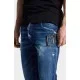 JEANS DSQUARED2, Dark Midnight Blue Wash, Logo piele, Skater Fit - S74LB1721D30010470