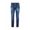 JEANS DSQUARED2, Dark Midnight Blue Wash, Logo piele, Skater Fit