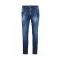 JEANS DSQUARED2, Dark Midnight Blue Wash, Logo piele, Skater Fit