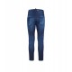 JEANS DSQUARED2, D2 logo Piele, Relax Long Crotch Jean, Bleumarin - S74LB1722D30010470