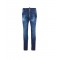 JEANS DSQUARED2, D2 logo Piele, Relax Long Crotch Jean, Bleumarin