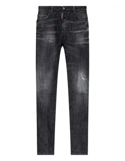 BLUGI DSQUARED2, Slim Fit, Logo Patch, Whiskering Effect, Black - S74LB1726S30357900 BLUGI DSQUARED2, Slim Fit, Logo Patch, Whiskering Effect, Black - S74LB1726S30357900