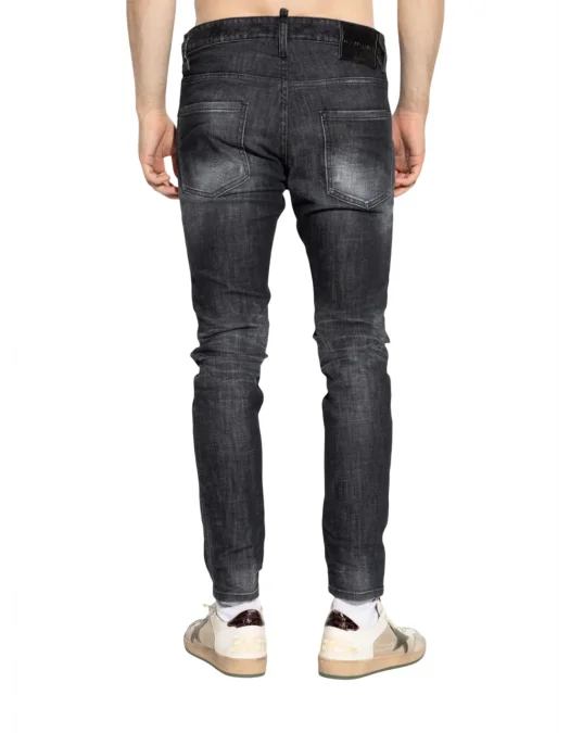 BLUGI DSQUARED2, Slim Fit, Logo Patch, Whiskering Effect, Black - S74LB1726S30357900 BLUGI DSQUARED2, Slim Fit, Logo Patch, Whiskering Effect, Black - S74LB1726S30357900