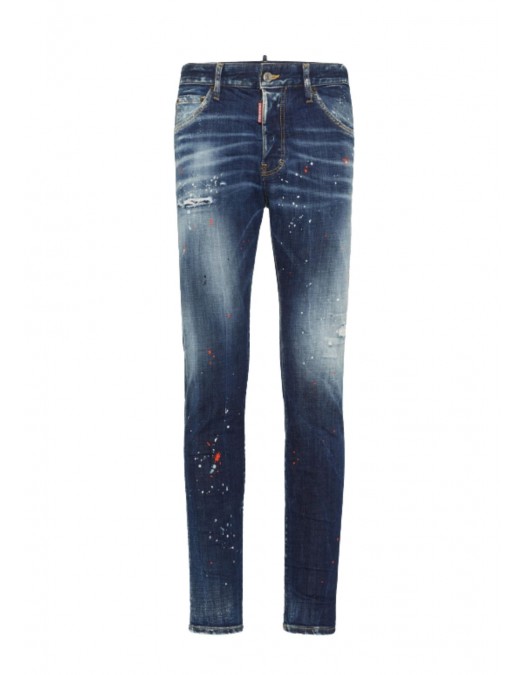 JEANS DSQUARED2, Medium  Easy Red Spot, Cool Guy Fit, Bleumarin - S74LB1732S30664470