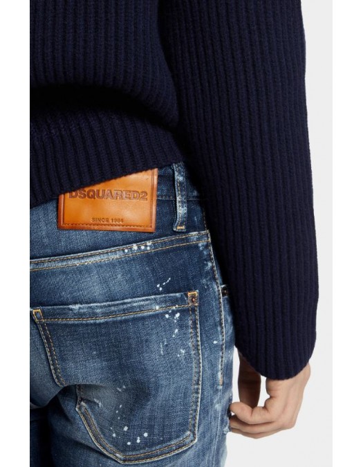 JEANS DSQUARED2, Medium  Easy Red Spot, Cool Guy Fit, Bleumarin - S74LB1732S30664470