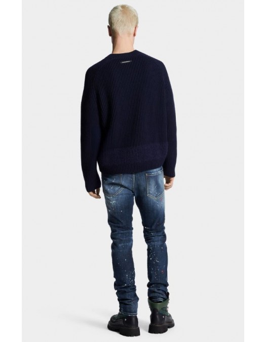 JEANS DSQUARED2, Medium  Easy Red Spot, Cool Guy Fit, Bleumarin - S74LB1732S30664470
