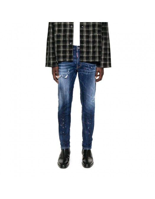 JEANS DSQUARED2, Medium Spots, Skater Fit, Bleumarin - S74LB1734S30664470
