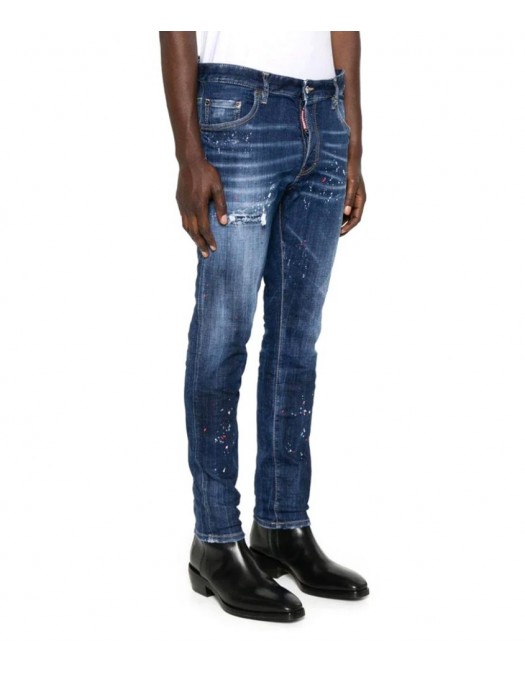 JEANS DSQUARED2, Medium Spots, Skater Fit, Bleumarin - S74LB1734S30664470