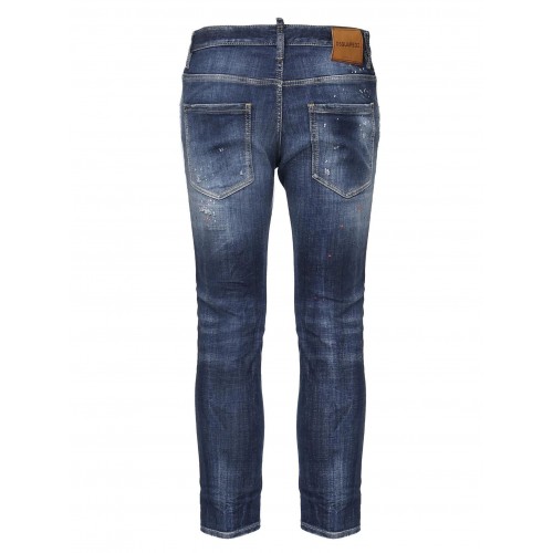 JEANS DSQUARED2, Medium Spots, Skater Fit, Bleumarin JEANS DSQUARED2, Medium Spots, Skater Fit, Bleumarin