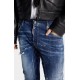 JEANS DSQUARED2, Medium Red Spots Wash, Tedy Biker, Albastru - S74LB1735S30664470