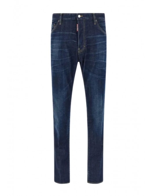 JEANS DSQUARED2, Dark Simple Denim, Cool Guy, Bleumarin - S74LB1736D30010470