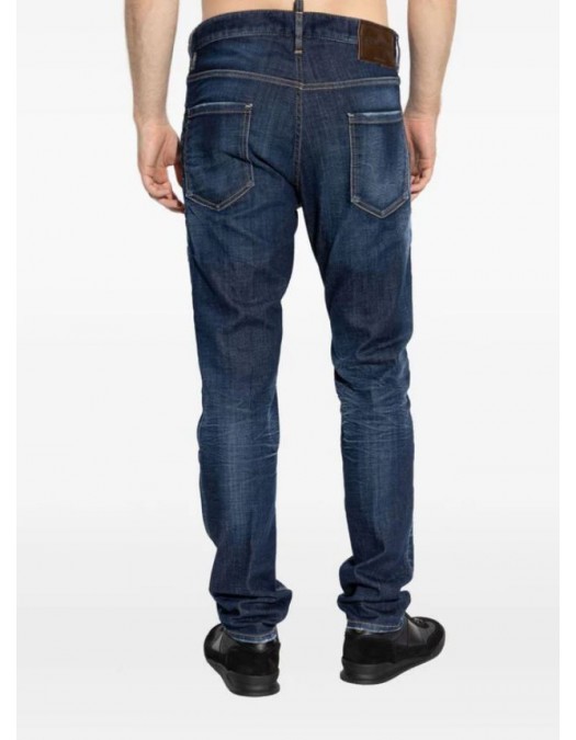 JEANS DSQUARED2, Dark Simple Denim, Cool Guy, Bleumarin - S74LB1736D30010470