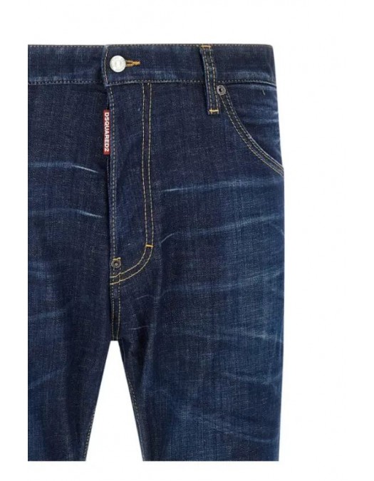 JEANS DSQUARED2, Dark Simple Denim, Cool Guy, Bleumarin - S74LB1736D30010470