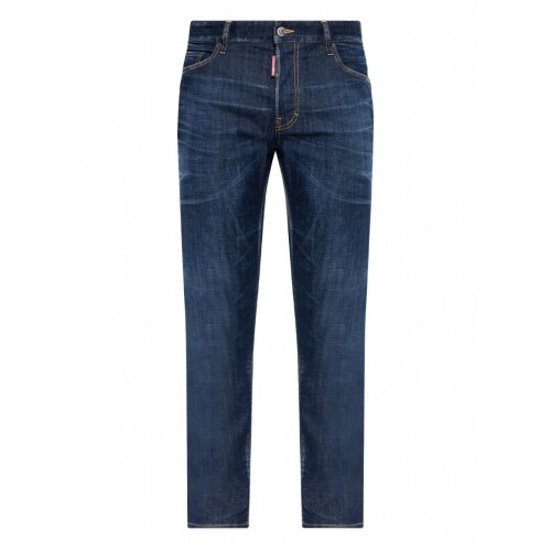 BLUGI DSQUARED2, Slim Fit, Contrast Stitching, Indigo Blue BLUGI DSQUARED2, Slim Fit, Contrast Stitching, Indigo Blue