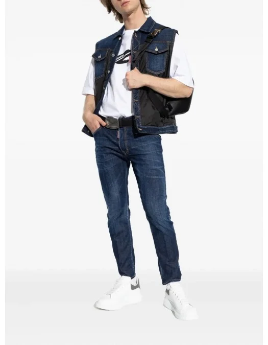 BLUGI DSQUARED2, Slim Fit, Contrast Stitching, Indigo Blue - S74LB1737D30010470 BLUGI DSQUARED2, Slim Fit, Contrast Stitching, Indigo Blue - S74LB1737D30010470