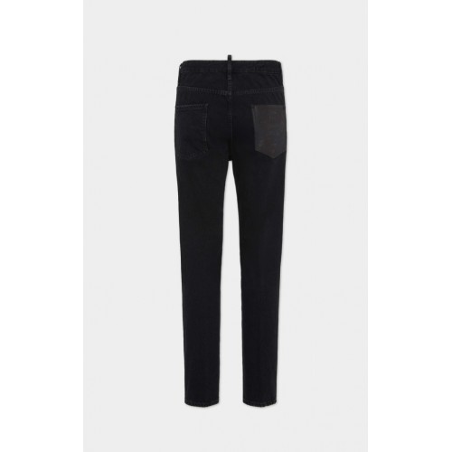BLUGI DSQUARED2, Black Coal Wash Jeans, Cool Guy, Negru BLUGI DSQUARED2, Black Coal Wash Jeans, Cool Guy, Negru