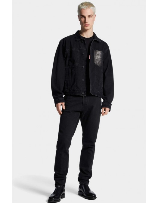 BLUGI DSQUARED2, Black Coal Wash Jeans, Cool Guy, Negru - S74LB1766D30015900 BLUGI DSQUARED2, Black Coal Wash Jeans, Cool Guy, Negru - S74LB1766D30015900