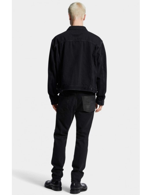 BLUGI DSQUARED2, Black Coal Wash Jeans, Cool Guy, Negru - S74LB1766D30015900 BLUGI DSQUARED2, Black Coal Wash Jeans, Cool Guy, Negru - S74LB1766D30015900