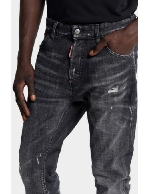 Jeans DSQUARED2, Black Fog Wash Teddy Jeans - S74LB1903D30010470