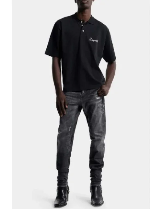 Jeans DSQUARED2, Black Fog Wash Teddy Jeans - S74LB1903D30010470
