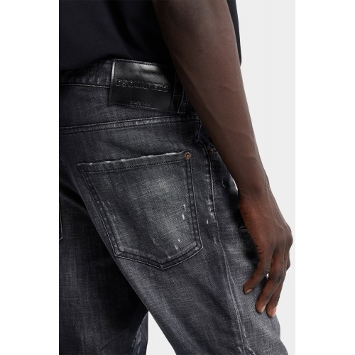 Jeans DSQUARED2, Black Fog Wash Teddy Jeans, Negru