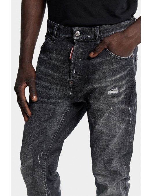 Jeans DSQUARED2, Black Fog Wash Teddy Jeans, Negru - S74LB1910S30357900