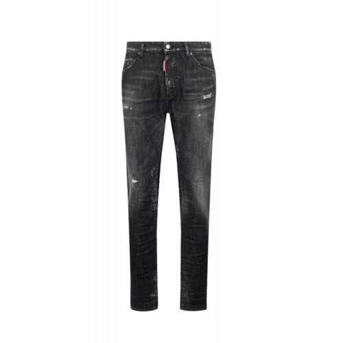 Jeans DSQUARED2, Black Fog Wash Teddy Jeans, Negru