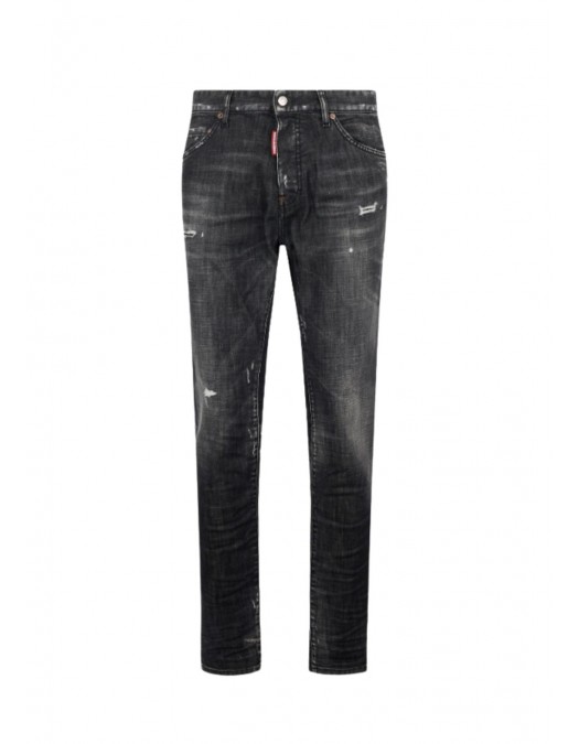 Jeans DSQUARED2, Black Fog Wash Teddy Jeans, Negru - S74LB1910S30357900