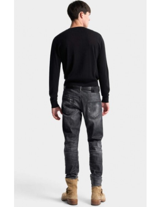 Jeans DSQUARED2, Black Fog Wash Slim Twist Jeans - S74LB1912S30357900