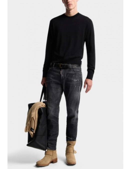 Jeans DSQUARED2, Black Fog Wash Slim Twist Jeans - S74LB1912S30357900