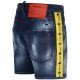 Pantaloni scurti DSQUARED2, Insertie laterala, Eticheta colorata - S74MU0659S30342470
