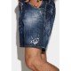 Pantaloni scurti DSQUARED2, Dark RIpped Wash Commando, Bleumarin - S74MU0772S30342470