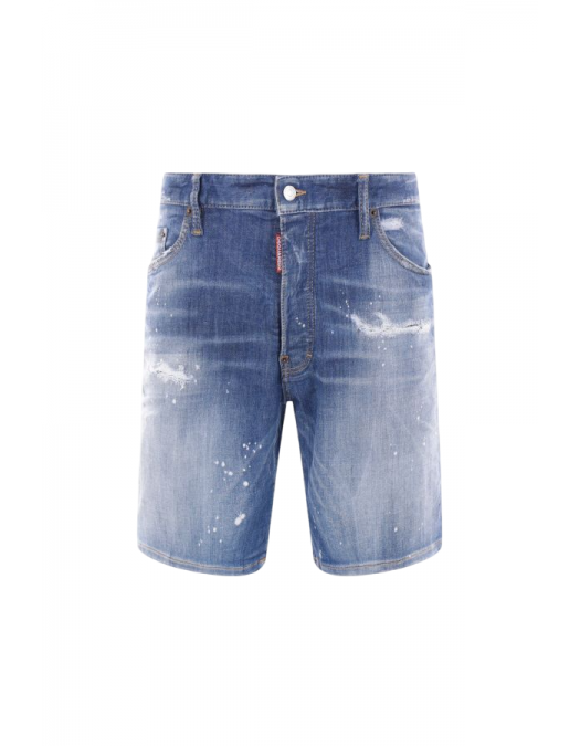 BLUGI DSQUARED2, Marine Distressed Denim Shorts, Blue - S74MU0881S30872470