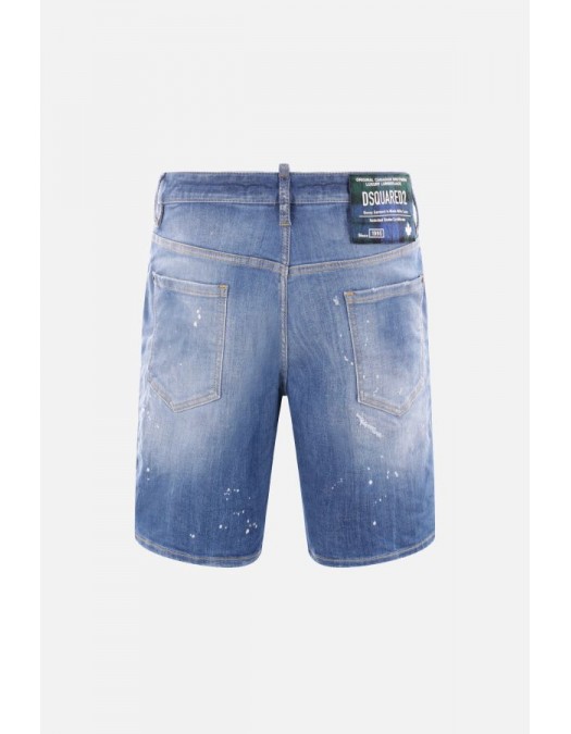 BLUGI DSQUARED2, Marine Distressed Denim Shorts, Blue - S74MU0881S30872470