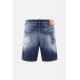 BLUGI DSQUARED2, Marine Distressed Denim Shorts, Dark Blue - S74MU0884S30664470