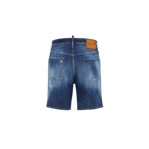 Pantaloni scurti DSQUARED2, Marine Distressed Denim Shorts, Dark Blue Pantaloni scurti DSQUARED2, Marine Distressed Denim Shorts, Dark Blue