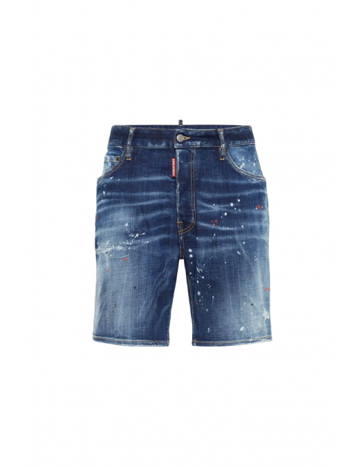 Pantaloni scurti DSQUARED2, Marine Distressed Denim Shorts, Dark Blue - S74MU0884S30664470 Pantaloni scurti DSQUARED2, Marine Distressed Denim Shorts, Dark Blue - S74MU0884S30664470